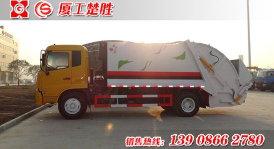 楚勝牌東風(fēng)容積12-14立方天錦壓縮式垃圾車(chē)
