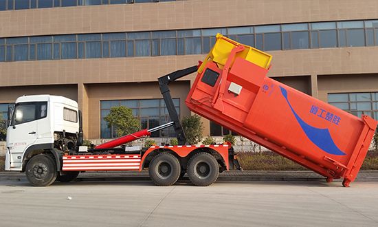 東風(fēng)天龍車(chē)廂可卸式垃圾車(chē)